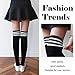 Womens Stripe Thigh High Socks - Leg Warmer Dresses Over Knee High Stockings Cosplay Socks 3 pairs
