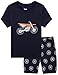 Family Feeling Motorcycle Little Boys' Short Pajama Tee & Pants 100% Cotton