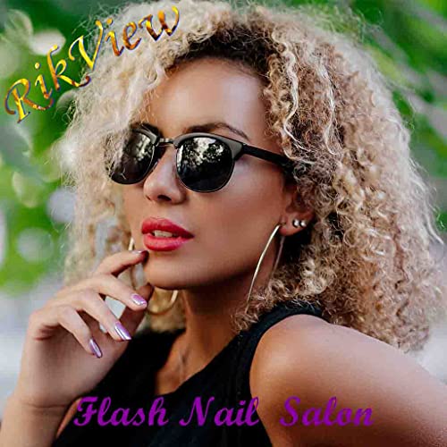 RikView French Tip Press on Nails Medium Acrylic Nails with Flowers Design Almond Fake Nails Nude Nails for Women - Image 6