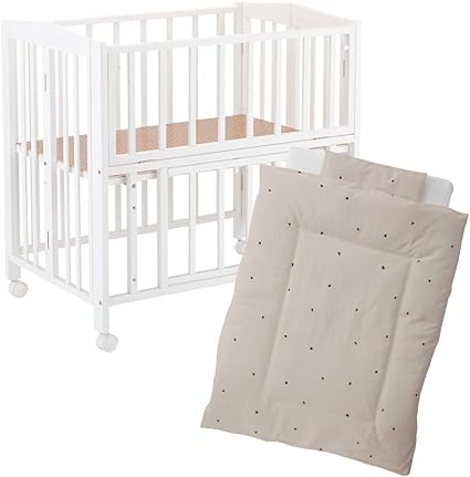 Amazon ミニベビーベッド セット商品 折り畳みミニベッド ホワイト とミニ布団 ナチュラルスター 乳幼児用ベッド ベビー マタニティ 通販
