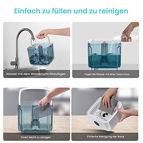 Humidificateur d\'Air 4.5L Humidificateur Silencieux Minuterie, 7 Couleurs Lumières LED, Arrêt Automatique, Mode Veille, 3 Réglages de Brume, Buse à 360° pour Chambre de Bébé Maison Salon Warmfunn