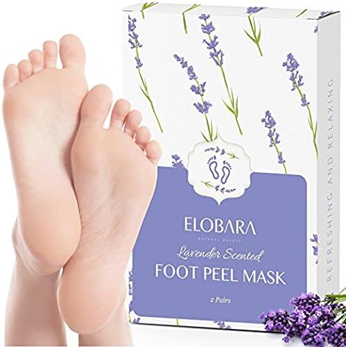 Elobara Foot Peel Mask, 2 Pairs, Repair Rough Heels Painless, Leave Your Feet Moisture and Smooth