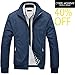 Mysuntown Men's Winter Coat Softshell Zip Front Iconic Racer Jacket Coat