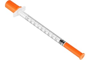 hyddeb 1ml Syringe with 29 Gauge 5/16" Needle, 1cc Lab Sample Syringes, Individually Packaged, Pack of 20