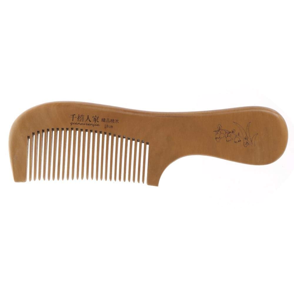Buy Hitsan Incorporation 5 Type Hair Brush Peach Wood Combs Static