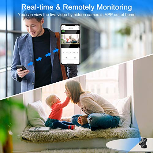 Mini Spy Camera WiFi, HD 1080P Mini Spy Camera Wireless Hidden Camera