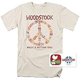 Woodstock Peace Symbol T Shirt and Exclusive Stickers