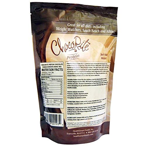 ChocoRite Protein Shake Mix Chocolate Fudge Brownie 12 Servings High Protein 20g