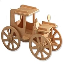 3-D Wooden Puzzle - Small Rolling Automobile Model -Affordable Gift for your Little One! Item #DCHI-WPZ-P004