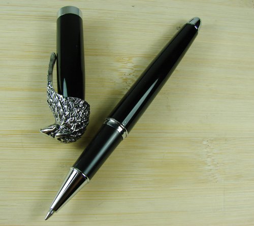 Lanxivi American Bald Eagle Head Clip Fuliwen Roller Pen with Pen Pouch - Thumbnail 7