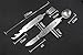 Baigoclub 6 in 1 Outdoor Foldable Detachable Tableware Camping Utensil Stainless Steel Fork Knife Spoon Bottle Opener corkscrewer Set/Two Colors for Couple (Lady)