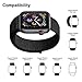 AdMaster Compatible for Apple Watch Band 42mm 44mm, Soft Nylon Sport Loop Replacement Wristband Compatible iWatch Apple Watch Series 4/3/2/1 Dark Black