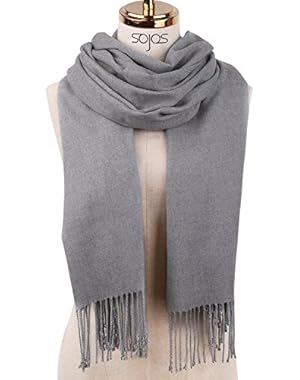 Womens Large Soft Cashmere Feel Pashmina Shawls Wraps Winter Scarf SC304