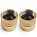 Twinkle Star 2 Pack 3/4" Brass Garden Hose Connector with Dual Swivel for Male Hose to Male Hose, Double Female primary