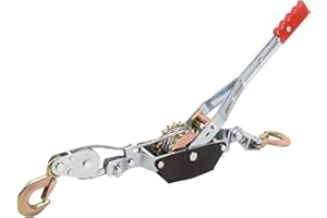 VAIDPRO 2 Ton Come Along Winch, Heavy Duty 2 Hook Steel Cable Dual Gear Power Puller, Automotive Hoist Winch Puller Tool for Moving Boats, Securing Items, Transporting Logs, 4400 LBS Load Capacity