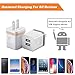 KEAIO USB Wall Charger, [UL Certified] 2-Pack 2.1A/5V USB Plug Dual Port Power Adapter Charging Block Charger Cube Compatible with iPhone X/8/7/6/6S Plus, X Xs Max XR, iPad, Samsung, Android, and More