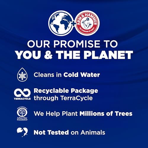 ARM & HAMMER PLUS OXICLEAN WITH ODOR BLASTERS CONCENTRATED LAUNDRY DETERGENT, 5-IN-1 LAUNDRY STAIN REMOVER, FRESH BURST DETERGENT POWER PAKS, 42 COUNT BAG