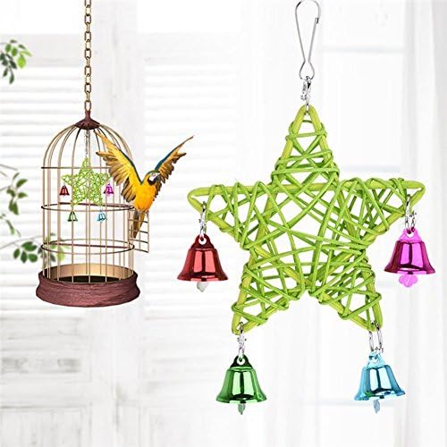 Pet Bird Chew Toy with Bells for Parrot Macaw African Greys Budgies Cockatoo Parakeet Cockatiel Conure Lovebirds-Random color