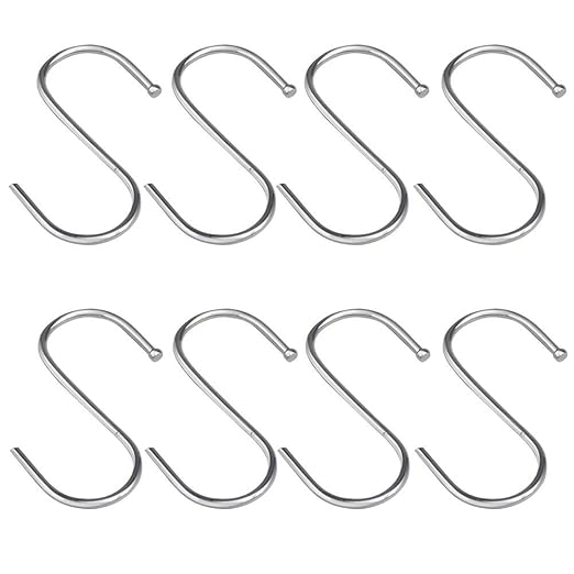 Yaheetech 8X Stainless Steel S Hooks Kitchen Hanger Amazon.co.uk DIY
