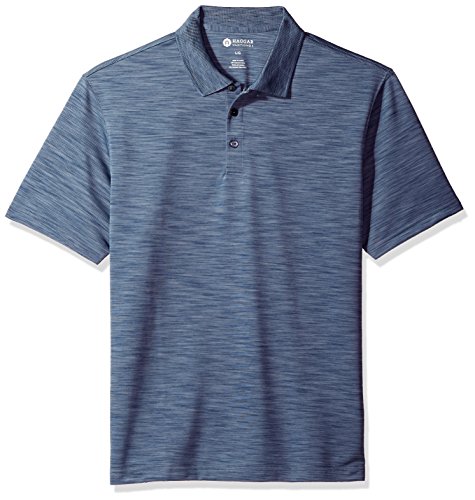 Haggar Men s Short Sleeve Space Dye Knit Polo, Flint Stone, XL