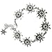 German Dirndl Bracelet Black Crystal Silver Oktoberfest Edelweiss Bracelet