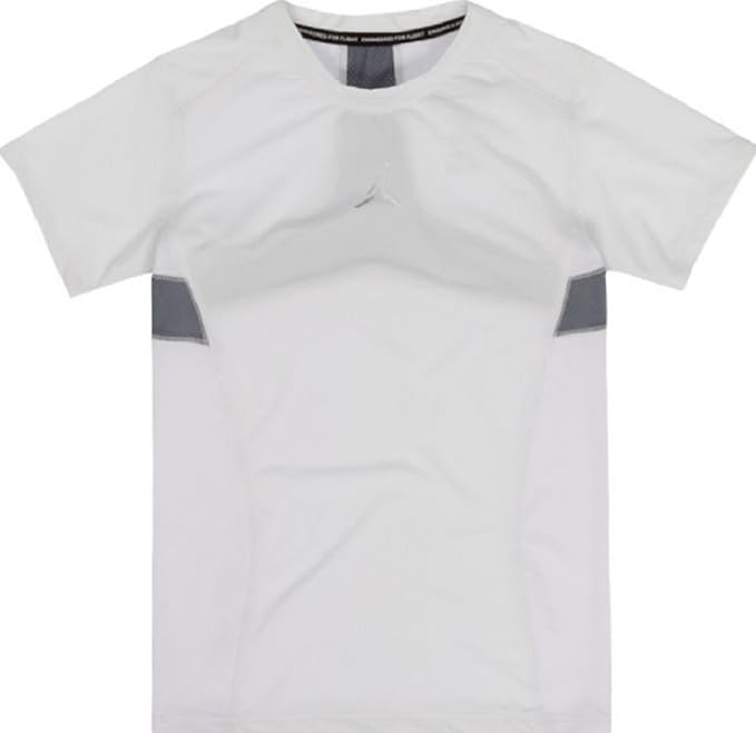 Buy Nike Air Jordan Boys' Stay Cool Compression T-Shirt (White, Large) at Amazon.in
