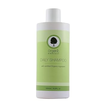 Organic Harvest Daily Shampoo For Healthy Scalp & Hair, Ideal for Oily Hairs, ECOCERT & PeTA Certified, Paraben & Sulphate free - 500ml
