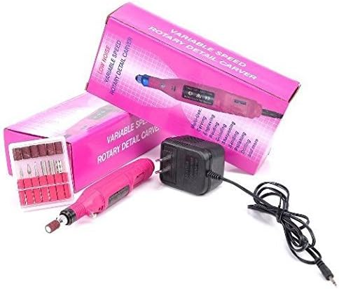 Cworlds Nail Tool Drill Treatments KIT Machine Electric File Buffer Bits Acrylics 6 File Pedicure Hands &amp; Nails Repair