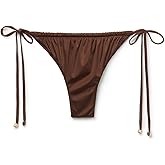 CALZEDONIA Woman's Satin Brazilian String Bikini Bottoms