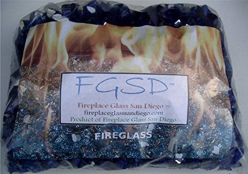 Fireglass Fireplace Fire Pit Glass 1 2 Cobalt Reflective Chunky