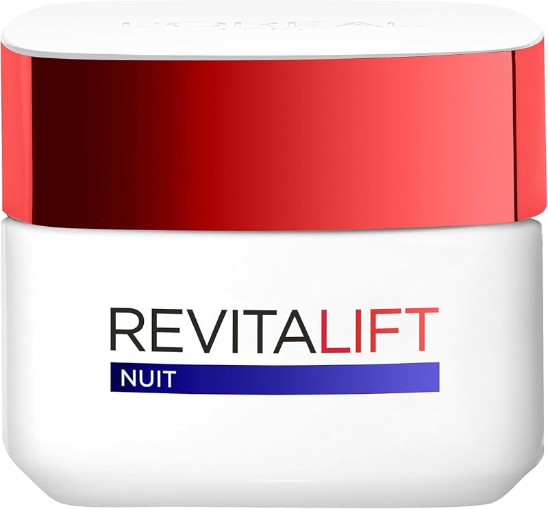 L’ORÉAL PARIS - SOIN NUIT HYDRATANT VISAGE ANTI-ÂGE - CRÈME ANTI-RIDES, EXTRA-FERMETÉ & TONIFIANTE - ENRICHI AU PRO-RÉTINOL & FIBRELASTYL - TOUS TYPES DE PEAUX - REVITALIFT - 50 ML