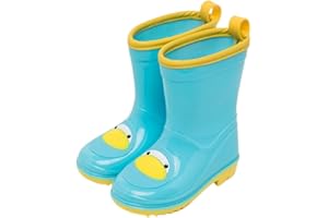 Addace Kids Rain Boots, Cute Blue Penguin Toddler Rain Boots Boys Rainboots, Perfect in Rainy Day, Outdoor and Go Fishing