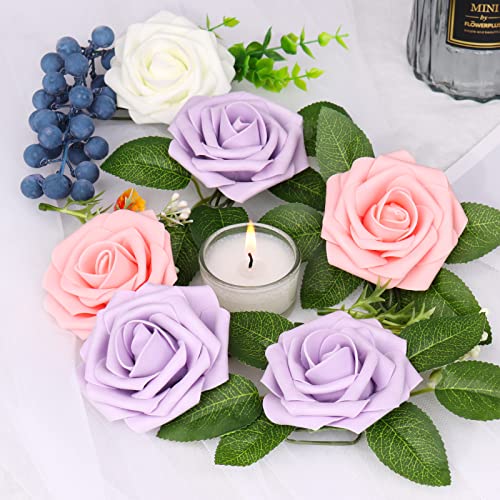 Gooriinet Artificial Flowers 25pcs Real Looking