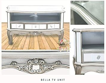 Bella Mirrored Tv Unit By Casa Maria Glass Mirror Amazon Co Uk