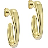Ted Baker London Corie Contour Hoop Earrings for Women (Gold)