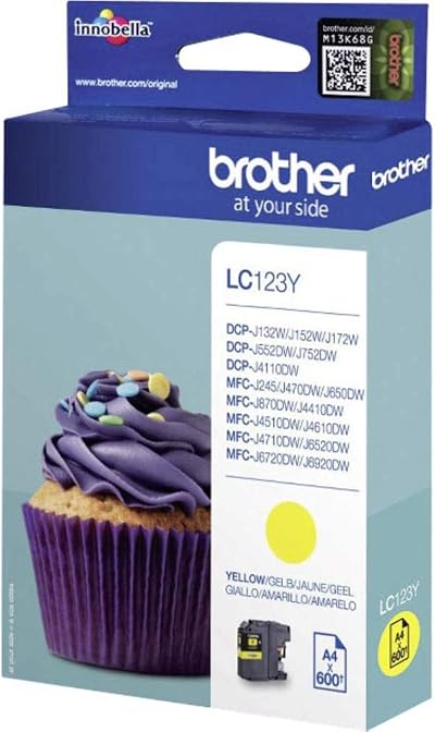 Brother LC123Y Yellow Inkjet Cartridge High Yield Genuine