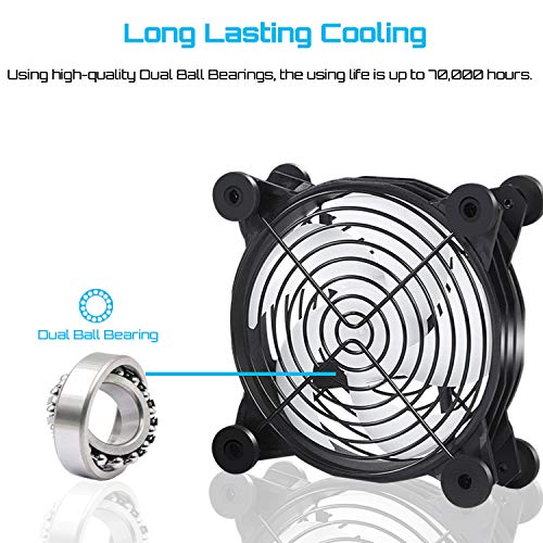 Uphere U16 Usb Fan Dual Ball Bearings Rainbow Led Silent 1mm Fan For Computer Cases Computer Cabinet Playstation Xbox Cooling Pricepulse