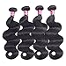 ULOVE HAIR Brazilian Virgin Hair Body Wave 3 Bundles Remy Human Hair 100% Unprocessed Hair Extensions Natural Color (14 16 18Inch)