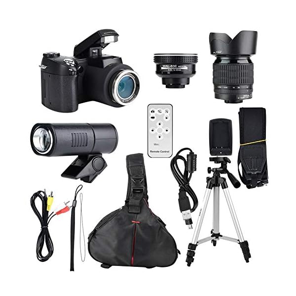 VBESTLIFE DSLR-Camcorder-Kit für Digital kameras, D7300 33MP HD 1080p, 8X-Digitalzoom, 0.5X-Weitwinkelobjektiv, 16X… – Bild 8