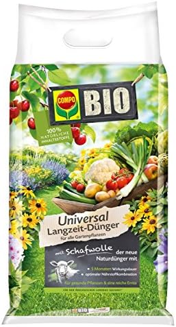 Compo Bio 20290 Universal with Wool 10.05 kg – Pure Organic Long Term Fertilizer NPK Fertiliser 5 + 4 + 6