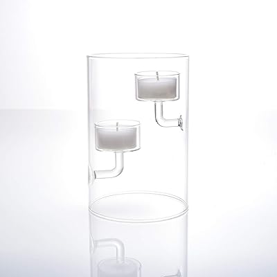 Buy Moonstruck In Colorado Tealight Candle Holder Medium 3 Sizes To Choose Clear Glass Borosilicate Floating Suspended Hurricane Cylinder Centerpiece Decor Mantel Bathroom Modern Contemporary Wedding Online In Germany B08vrlt13v