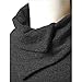 F.Honey Men's Side Pocket Turndown Collar Swag Curved Hem Long Sleeve Cowl Hip Hop Hipster Slim T-Shirt Blouse (M, Grey)