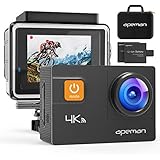 APEMAN Action Camera 4K 20MP WiFi Ultra HD Underwater Waterproof 40M Sports Camcorder with 170 Degree EIS Sony Sensor, 2 Upgraded Batteries, Portable Carrying Bag and 24 Mounting Accessories Kits