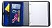 Case-it 1 Inch O-Ring Binder with 5-Color Tabbed Expanding File Folder and Secure Elastic Strap, ‎SLIM-621-FN Blue