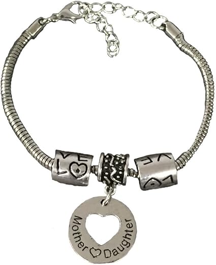 mother daughter charm bracelet