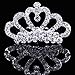 Mini Princess Crown Comb Tiara Hair Clips for Wedding Flower Girls Birthday Party Favor Cupcake Toppers Pack of 6
