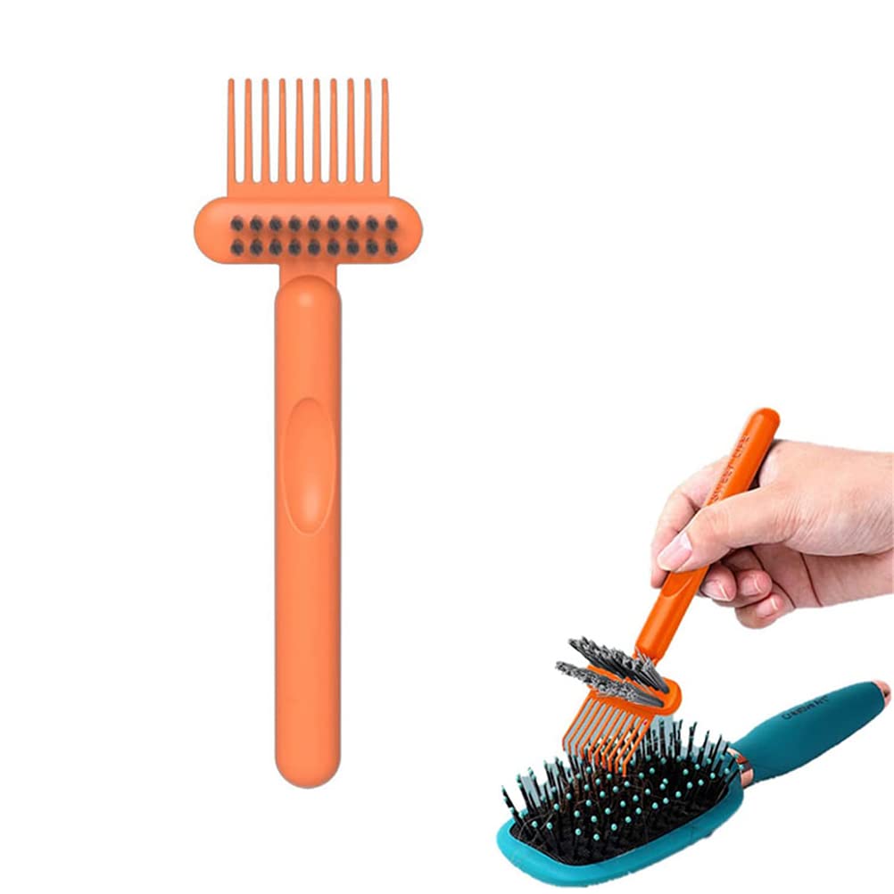2-in-1 Comb Cleaning Brush Hair Brush Cleaner Tool Hair Brush Remover Rake Hair Brush Cleaning Tool Removing Hair Dust Home and Salon