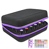 Essential Oils Carrying Case for 30 Bottles, Hard Shell 5/10/15 ML Essential Oils Bottles Travel Storage Case Organizer with EO Bottle Opener and 384 Stickers by Boulou