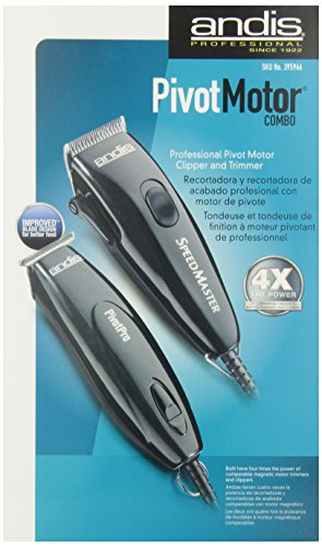 ANDIS PRO 24075 Pivot Motor Clipper/Trimmer Combo, Black
