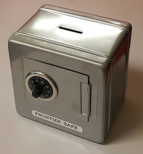 Kids Lockable Silver Metal Combination Money Bank Safe